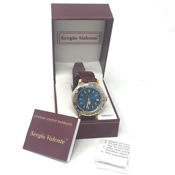 Sergio Valente braided Leather Band Watch - Picture 1 of 9